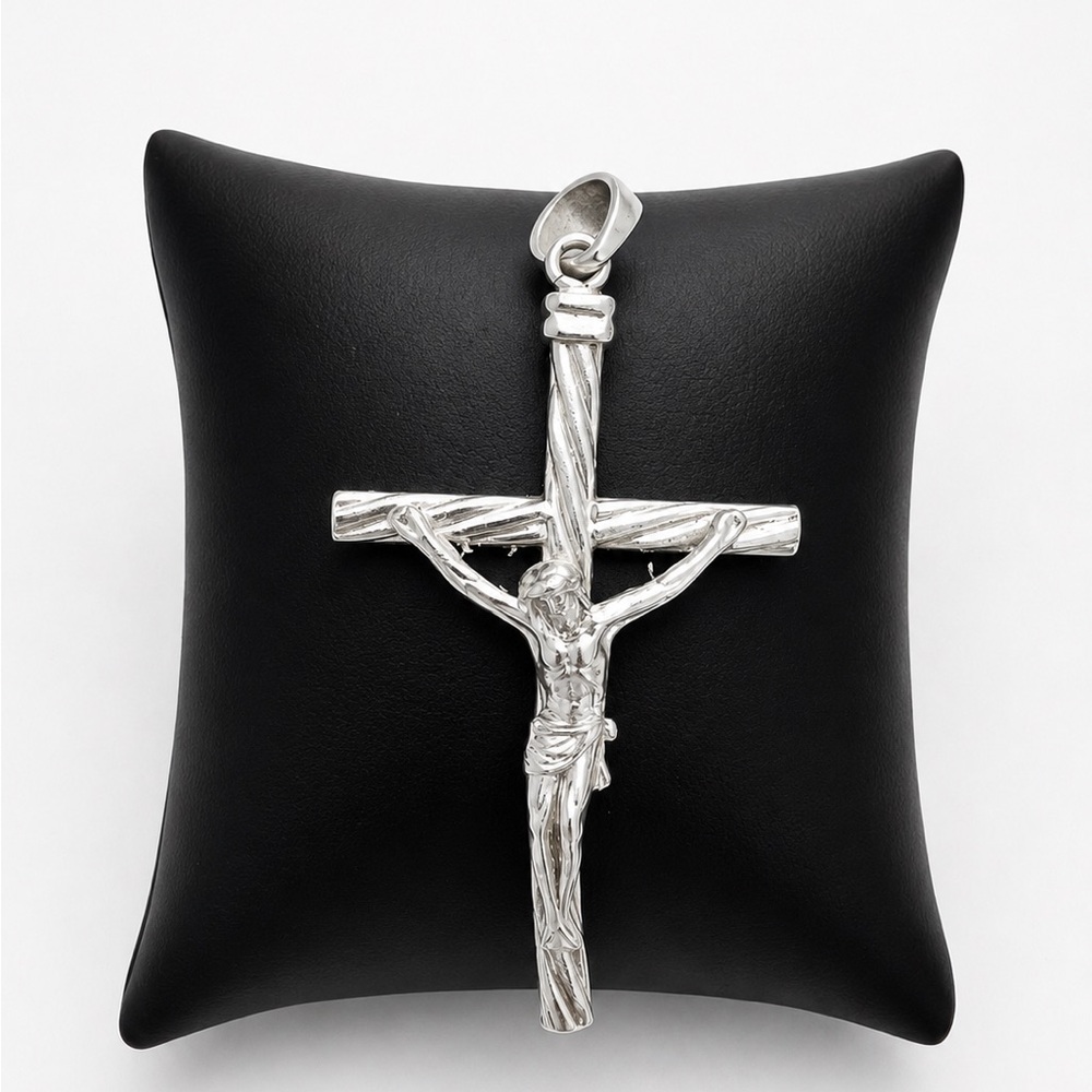 925 Sterling Silver Crucifix Cross Men’s Pendant - Silver Cross Necklace Charm